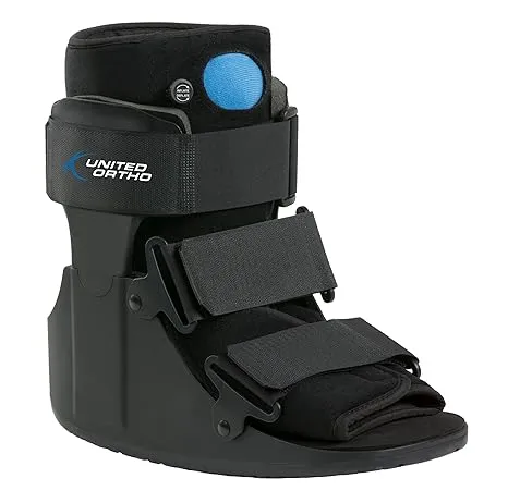 United Ortho Short Air Cam Walker Fracture Boot, Large, Black