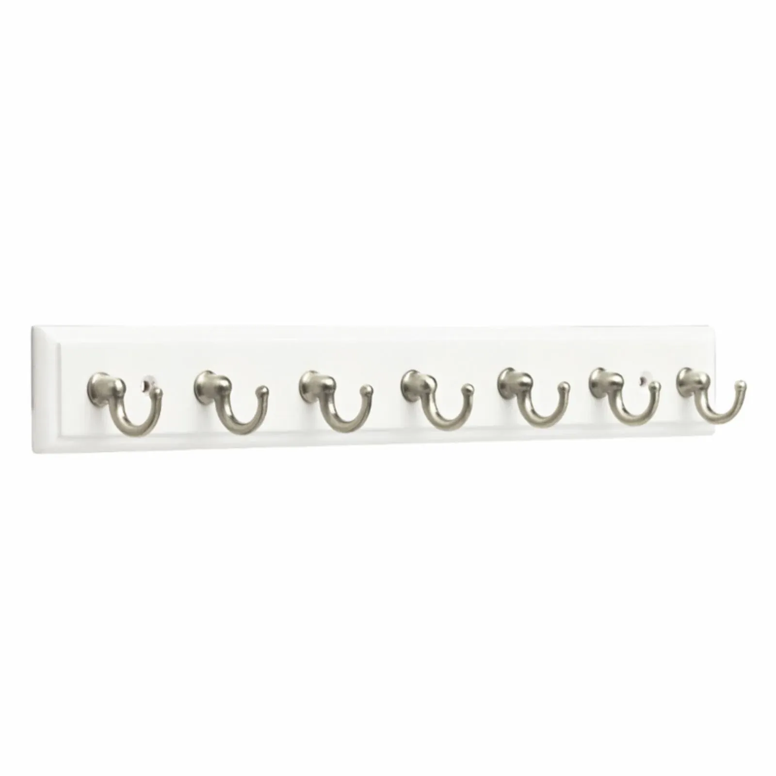 Franklin Brass Key Hook Rail Wall Hooks 14 Inches, Black & Satin Nickel, FBKEYT7-BSE-R