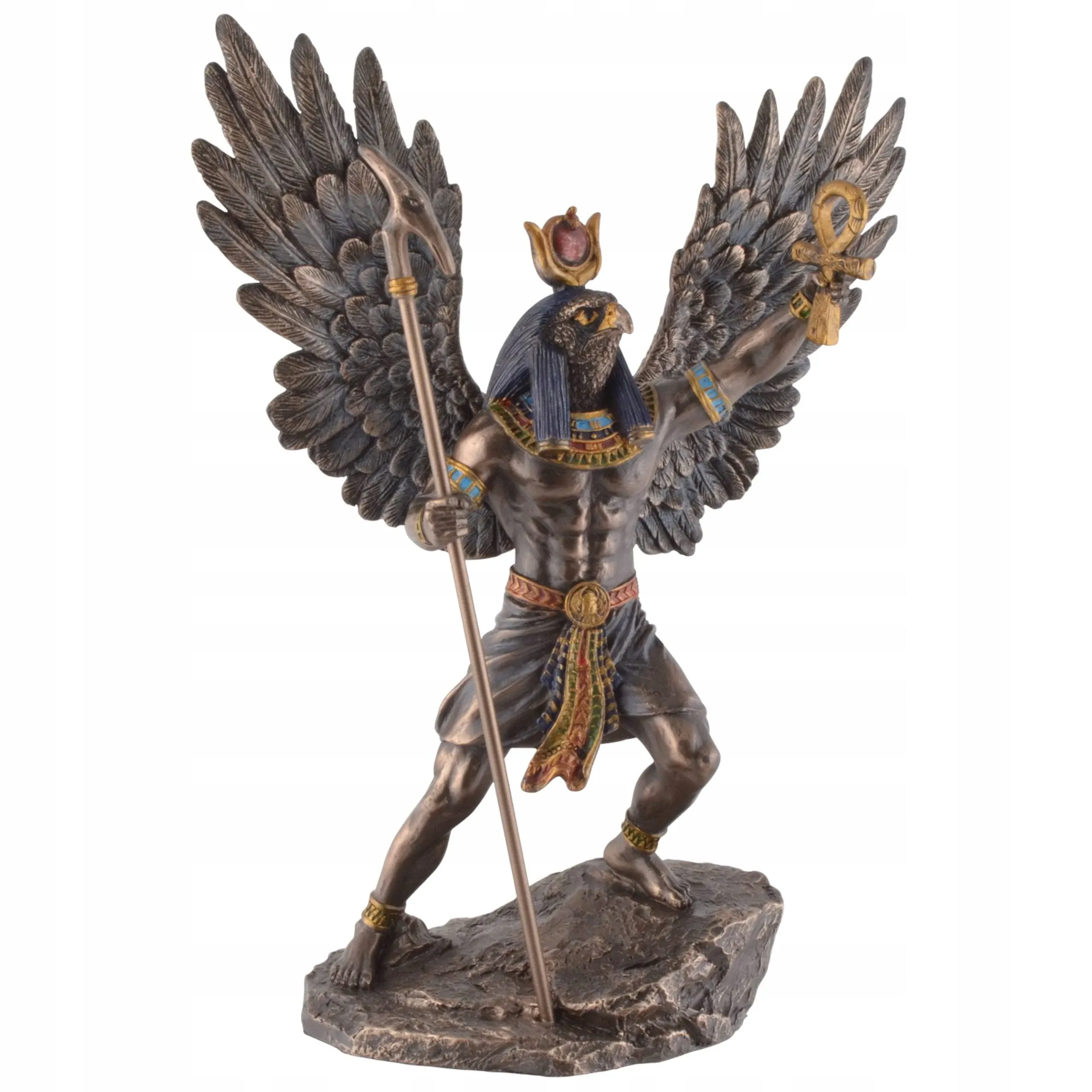 Veronese Design 10 3/8 Inch Egyptian Sun God Ra Cold Cast Resin Antique Bronze Finish Sculpture