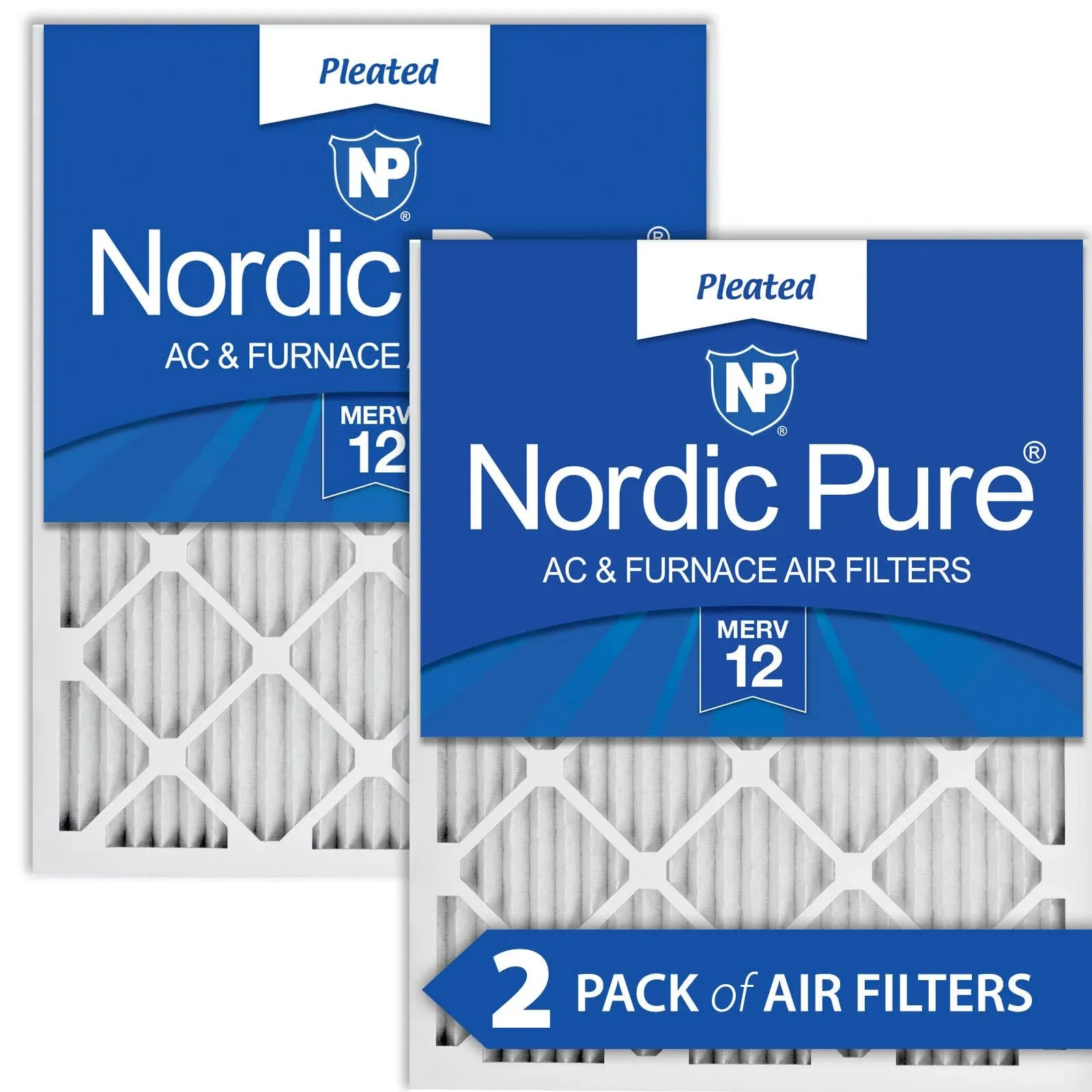 16x25x1 (15_1/2x24_1/2<wbr/>) Pleated MERV 12 Air Filters 2 Pack