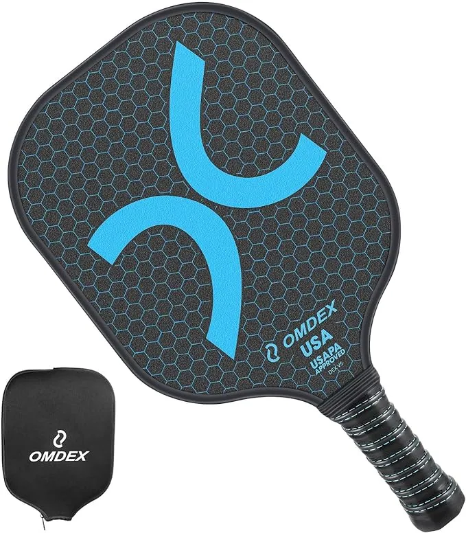 V5 Pickleball Paddle, Carbon Fiber Pickleball Paddle Set, Lightweight Pickle Ball Paddle USAPA Approved, High Grit & Spin, Non-Slip Pickleball Racket for Beginner & Intermediate