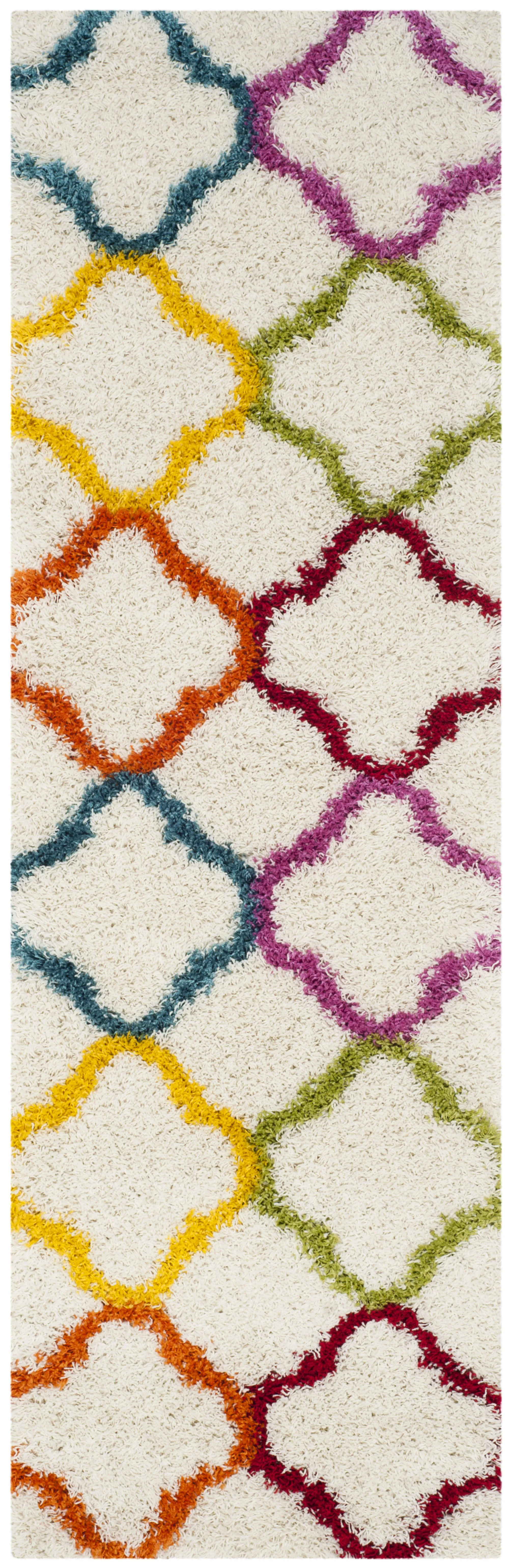 SAFAVIEH Kids Shag Collection SGK563A Ivory / Multi Rug