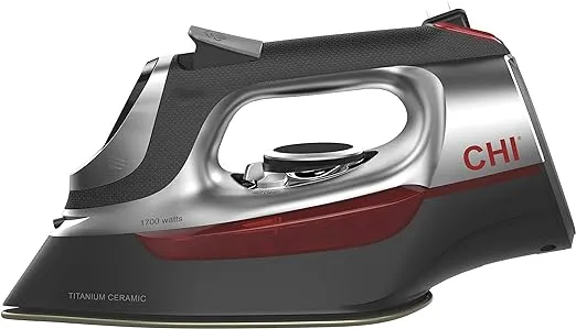 CHI Electronic Iron with Retractable Cord, Gray