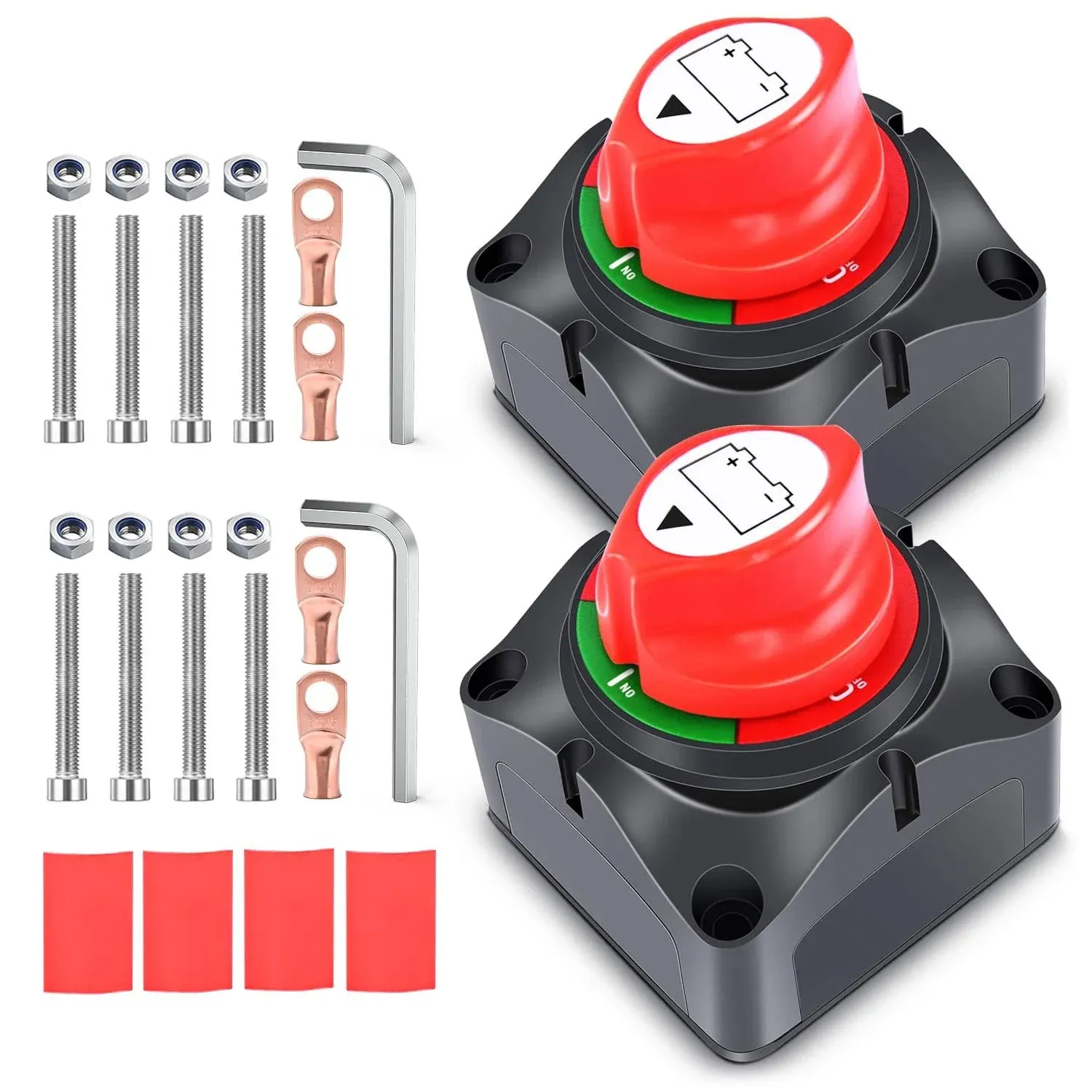 Nilight 2 Pack Battery Switch 12V 24V 48V 275A On/Off Battery Disconnect Switch