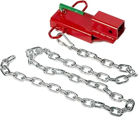 Titan Attachments Clamp On Forklift Hitch Receiver w/Chain Pallet Fork Trailer ...