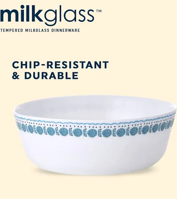 Corelle Ed Bowl Set 4pk Med Azure Medallion Classic