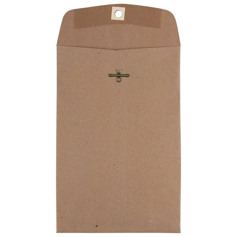 Jam Paper 6" x 9" Open End Catalog Envelopes with Clasp Closure - Brown Kraft ...