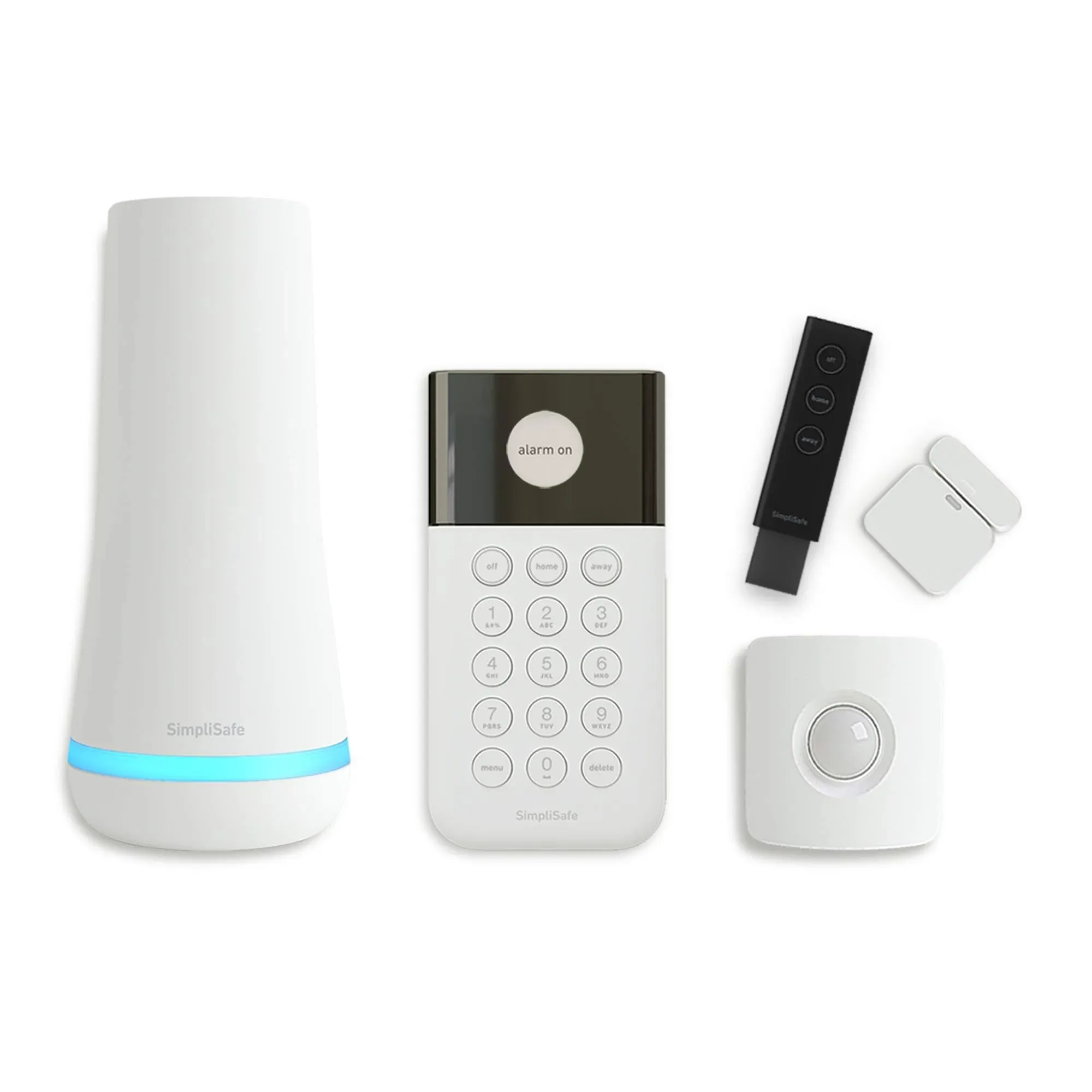 SimpliSafe 5 Piece Wireless Home Security System - Optional 24/7 Professional Monitoring - No Contract - Compatible with Alexa and Google Assistant,White