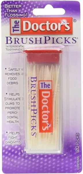 The Doctor's BrushPicks Interdental Toothpicks, 120 Picks