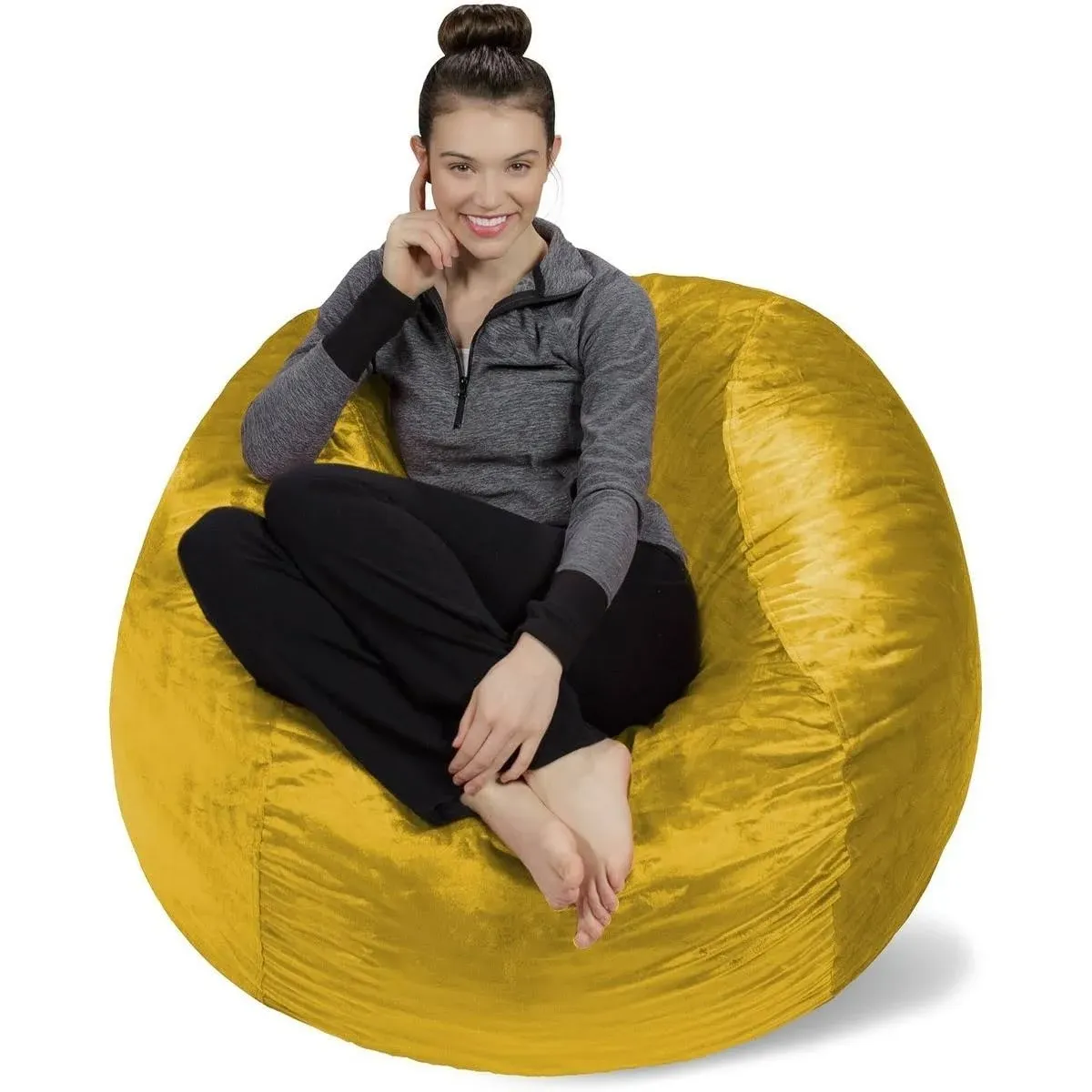 Sofa Sack - Plush, Ultra Soft Bean Bag Chair - Memory Foam Bean Bag Chair with MicroSuede Cover - Stuffed Foam Filled Furniture