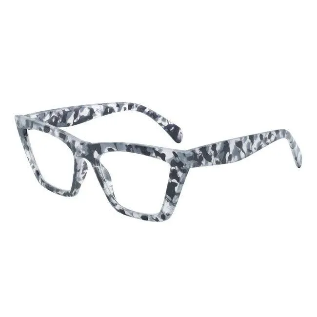 OCCI CHIARI Fashion Reading Glasses Cat Eye Reader 0 1.0 1.25 1.5 1.75 2.0 2.25 2.5 2.75 3.0 3.5 4.0 5.0 6.0 (Grey, 6.00)