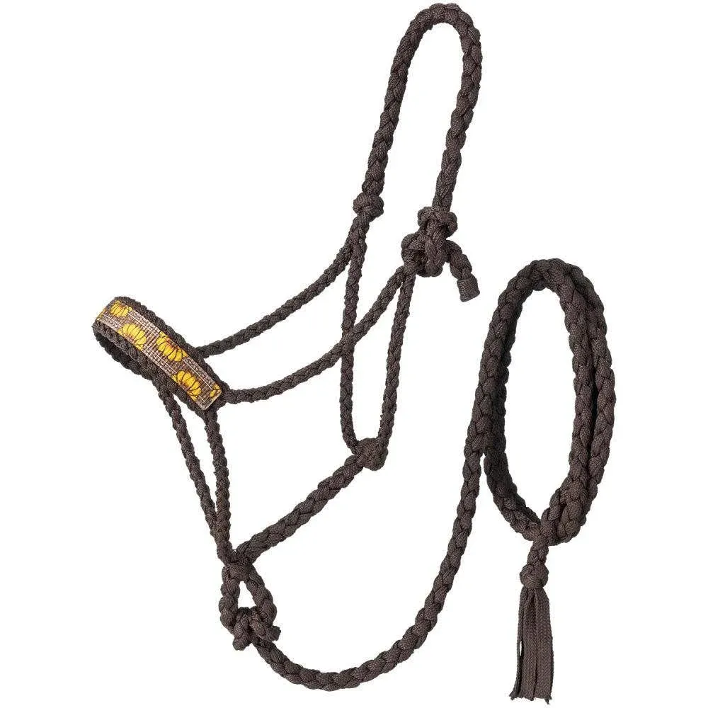 Tough 1 Patterned Mule Tape Halter w/Lead Browntooled - 50-9621