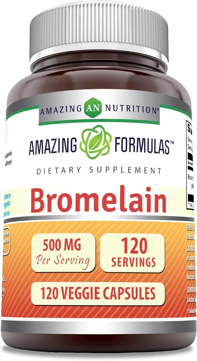 Amazing Nutrition Bromelaína, 500 mg, 120 cápsulas vegetales