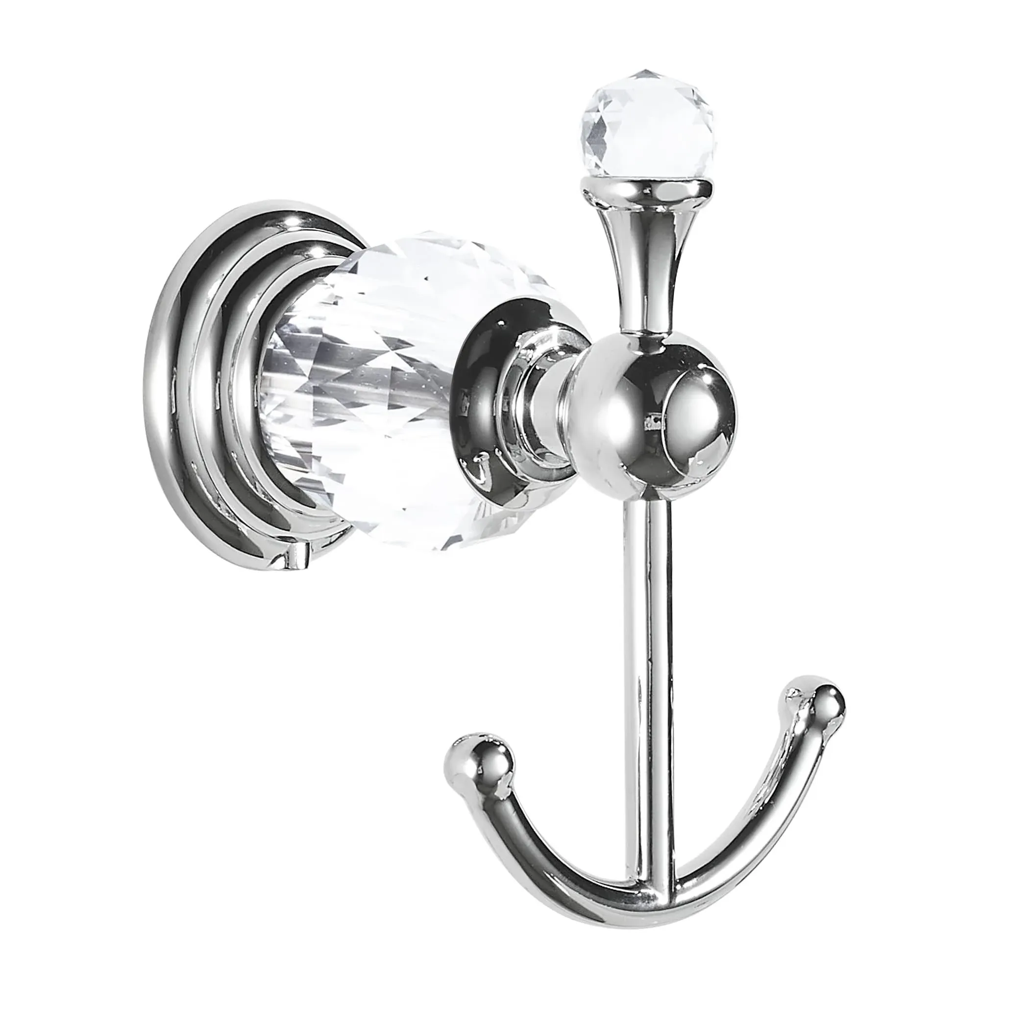 BATHSIR Crystal Robe Hook, Chrome Towel Hook for Bathroom Wall Mounted Silver ...