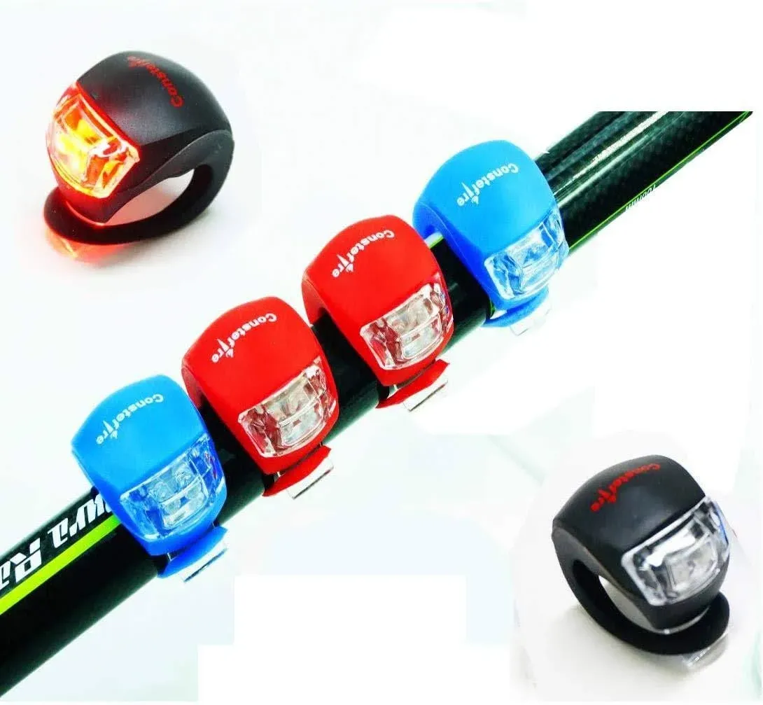 Bicycle Light Front and Back Rear Lights Silicone LED Bike Light Set - Bike ...