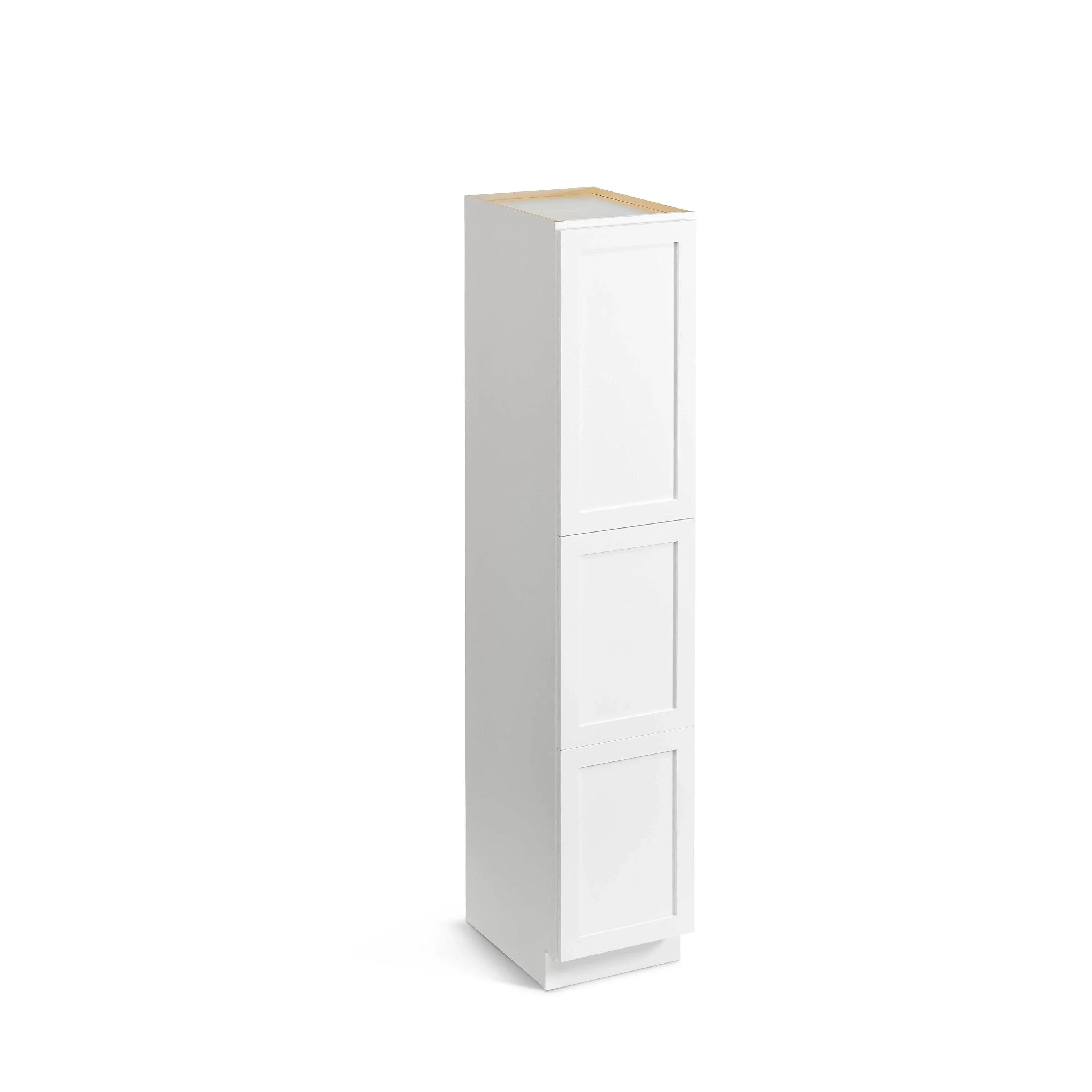 Valleywood Cabinetry Pure White 18-in W x 84-in H x 24-in D Pure White Birch Pantry Ready To Assemble Plywood Cabinet (Flat Panel Shaker Door Style)