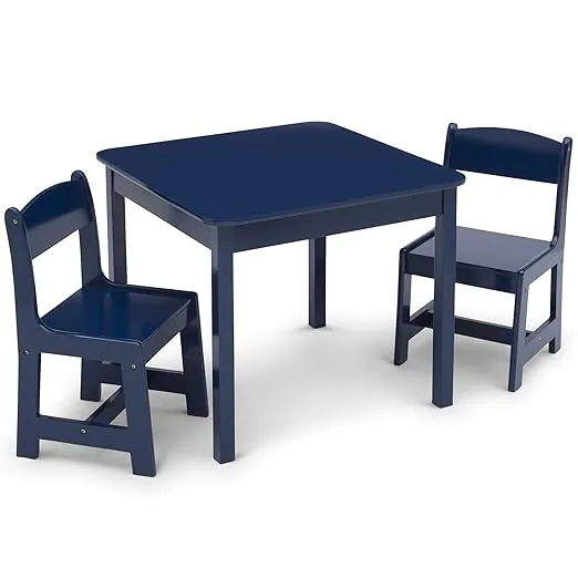 Delta Children MySize Kids Wood Table and Chair Set - Blue