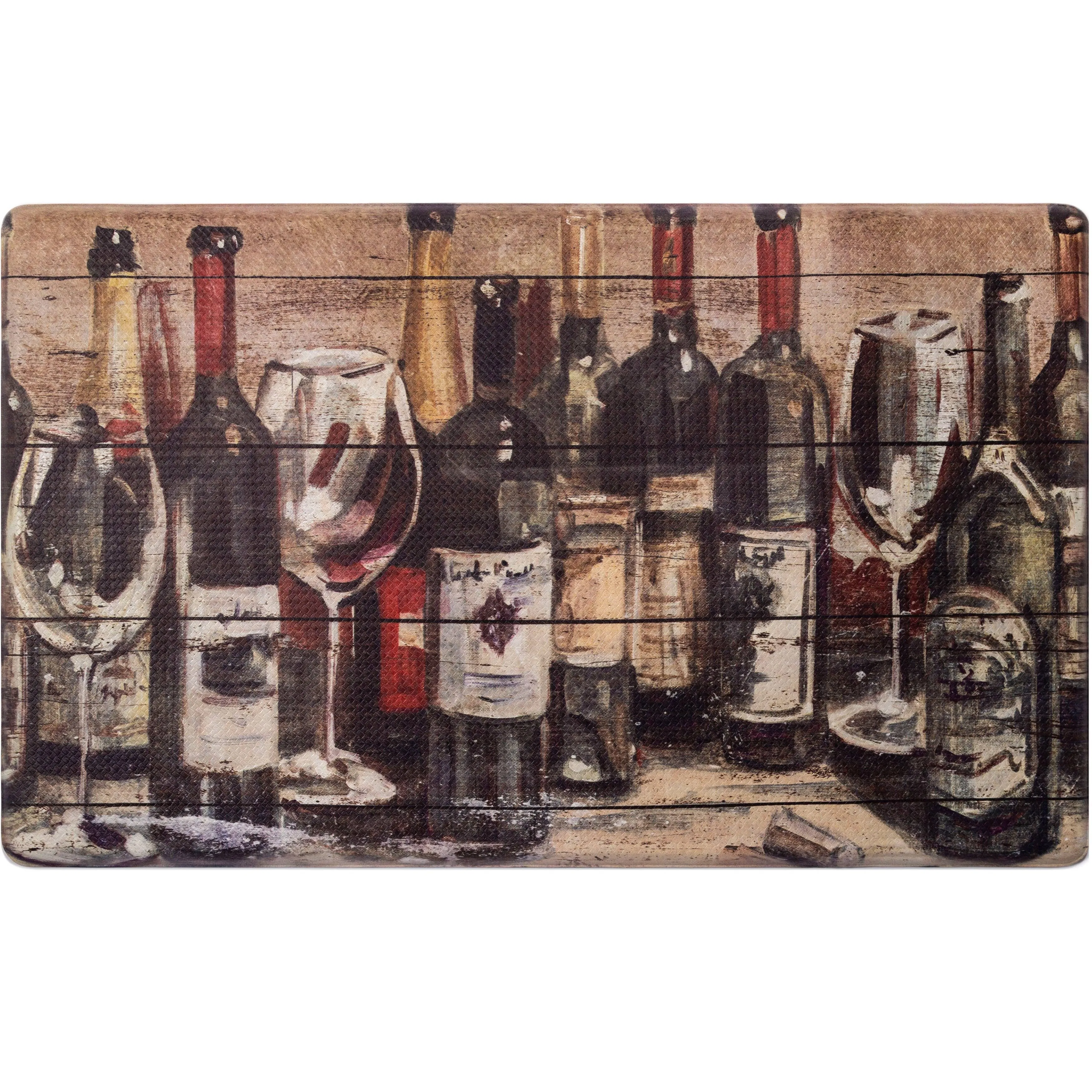 SoHome Cozy Living Wine Collection Anti-Fatigue Kitchen Mat