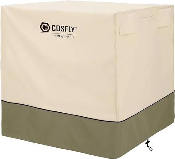 COSFLY Air Conditioner Cover for Outside Units-Durable AC Cover Water Resistant Fabric Windproof Design -Square Fits up to 34 x 34 x 38 inches