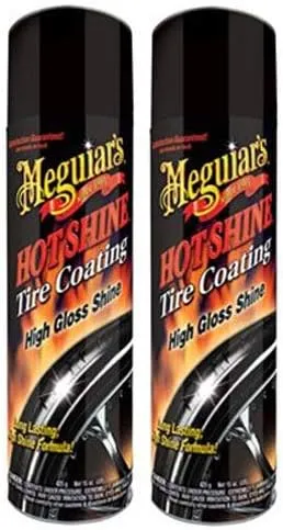 Meguiar's G13815 Hot Shine High Gloss Tire Coating - 15 Oz Spray Can (2) 