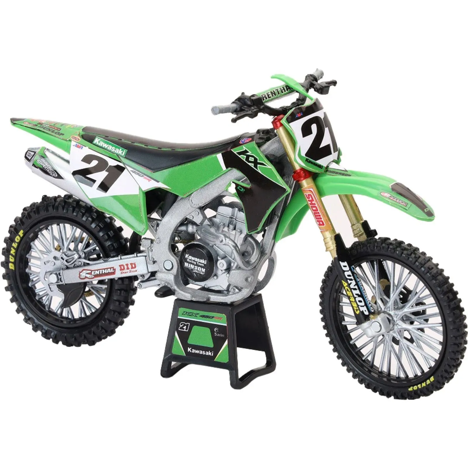 1:6 Scale Kawasaki Factory Team KX450F Jason Anderson #21 - New-Ray