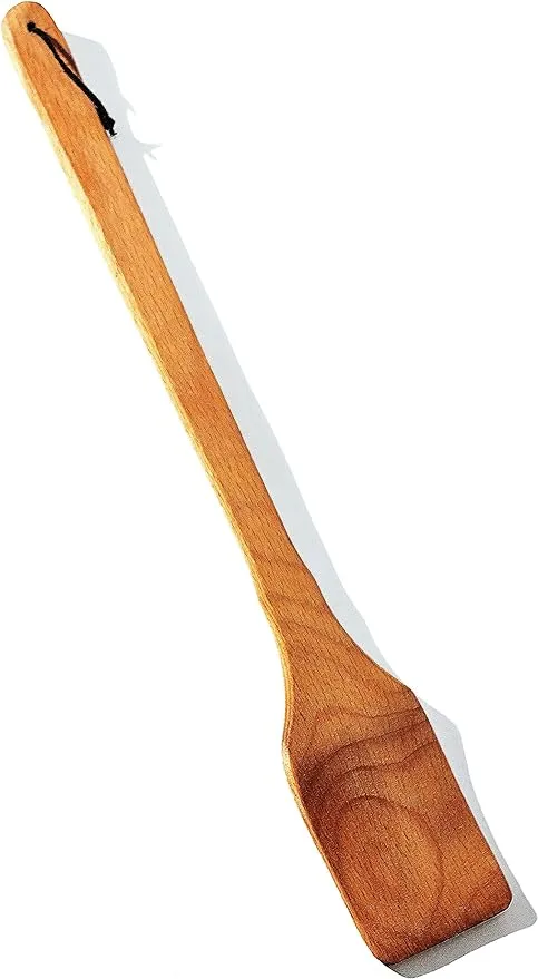 Large Wooden Spoon - 18-inch Heavy Duty Cajun Stir Paddle for Cooking in Big Pots & Wall Décor - Big Spoon For Brewing, Grill, Mixing, Stirring - Solid Natural Hard Wood Long Spatula.