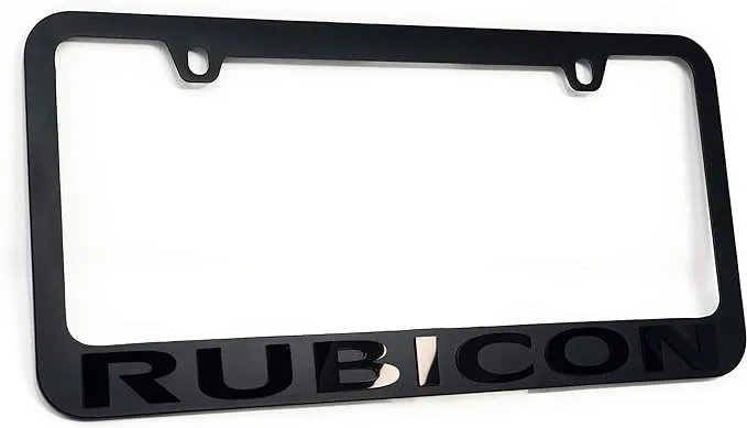 Jeep Rubicon Stealth Blackout License Plate Frame