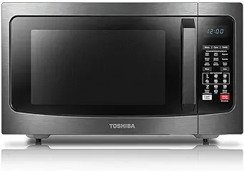 Toshiba EC042A5C-BS Microwave Oven with Convection Function, Smart Sensor, Easy-to-clean Stainless Steel Interior and ECO Mode, 1.5 cu. ft. , 1000W, Black Stainless Steel