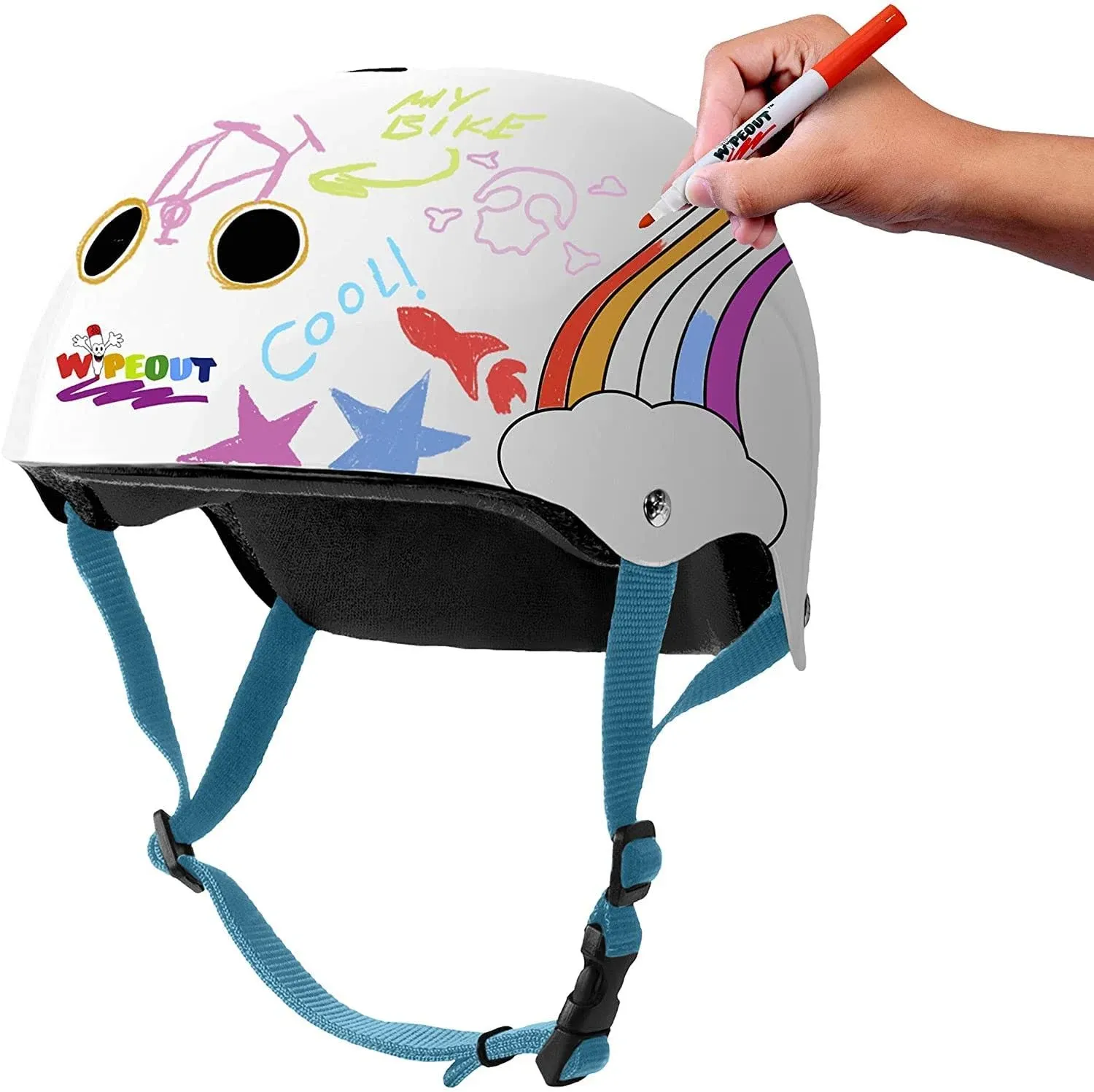 Wipeout Dry Erase Helmet White Rainbow / 5+