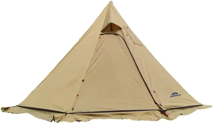 Tipi Hot Tent with Fire Retardant Stove Jack for Flue Pipes, 3~4 Person, Lightweight, Teepee Tents with Snow Skirt for Family Team Outdoor Backpacking Camping Hiking