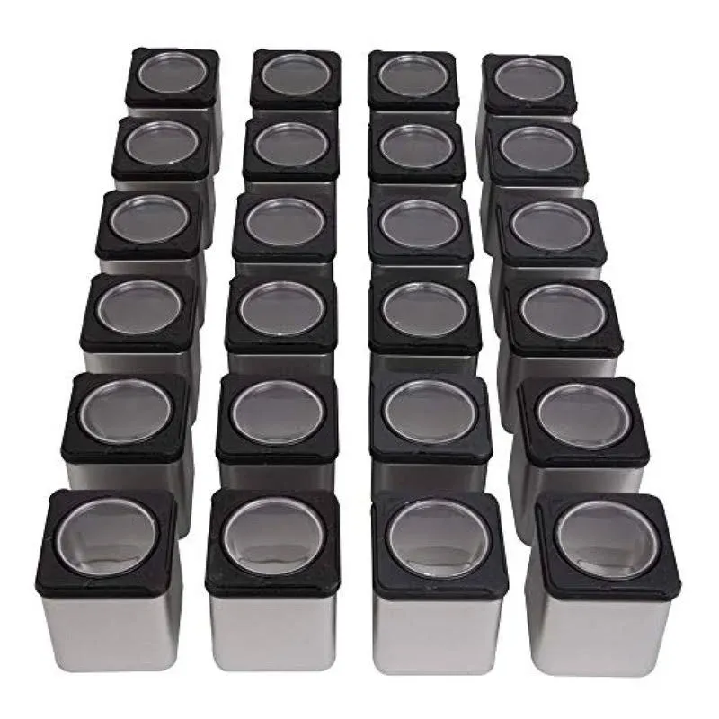 New Magnetic Spice Jar Shaker Open Tops -24 pack