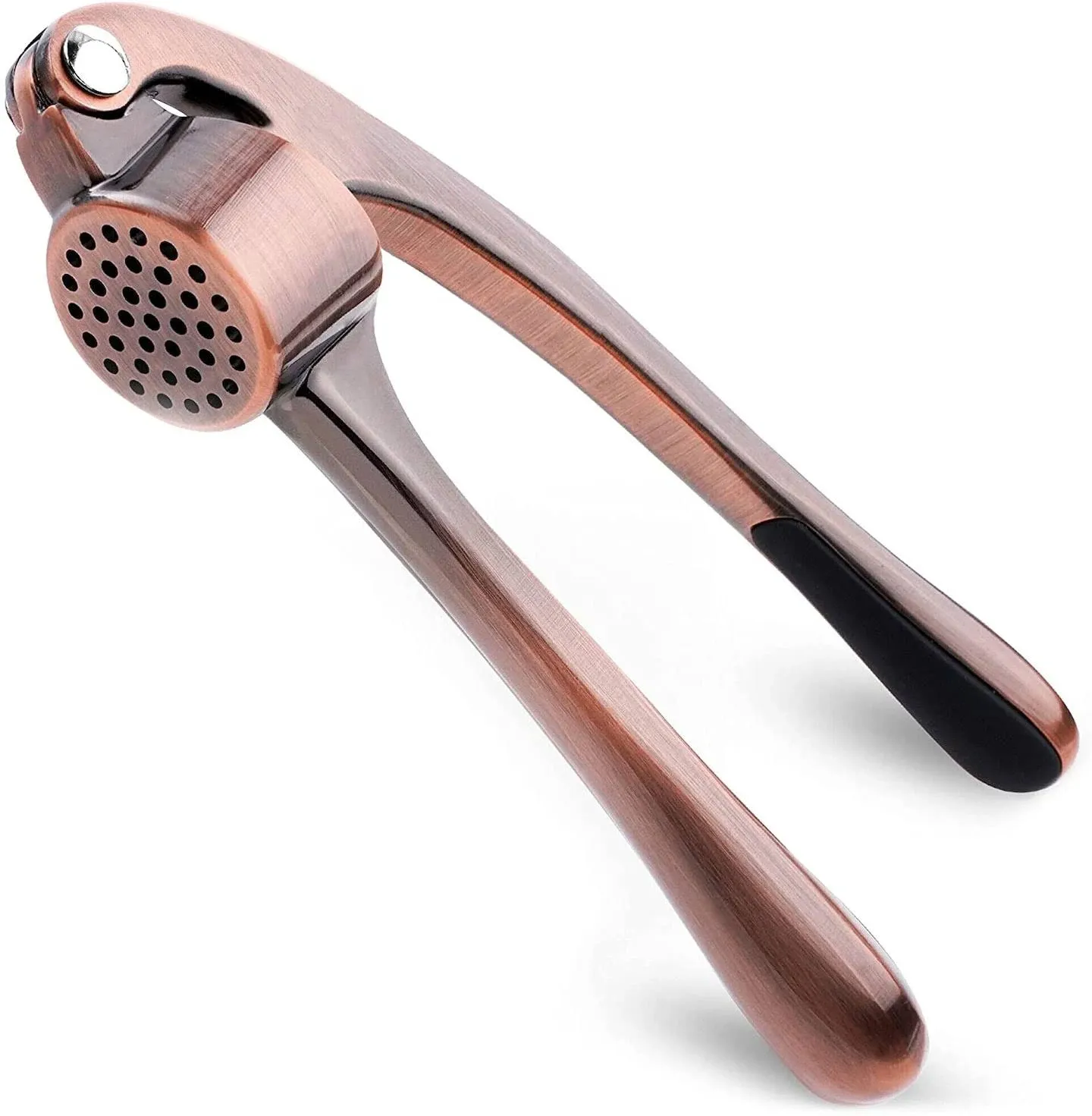 Zulay Kitchen Garlic Press with Ergonomic Soft Easy Squeeze Handle - Royal Gold