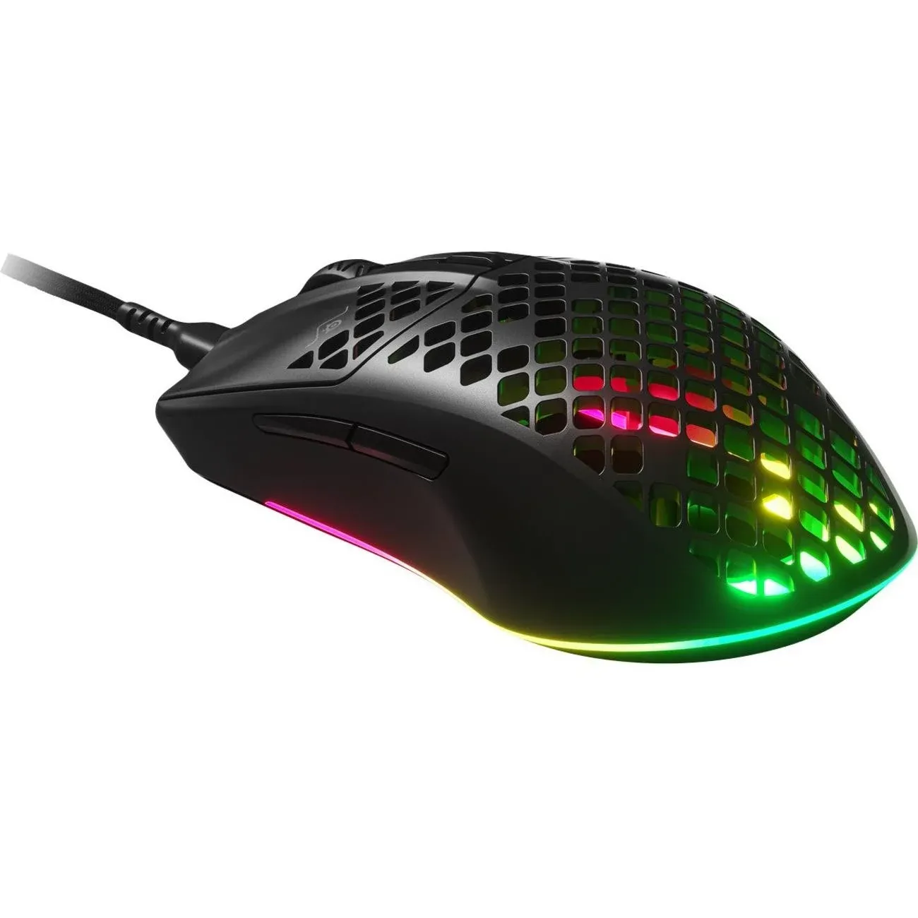 SteelSeries Aerox 3 - Super Light Gaming Mouse - 8,500 CPI TrueMove Core Optical Sensor - Ultra-lightweight 59g Water Resistant Design - Universal USB-C connectivity - Snow