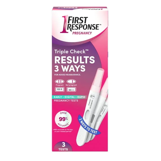 First Response Triple Check Pregnancy Test Kit - 3ct