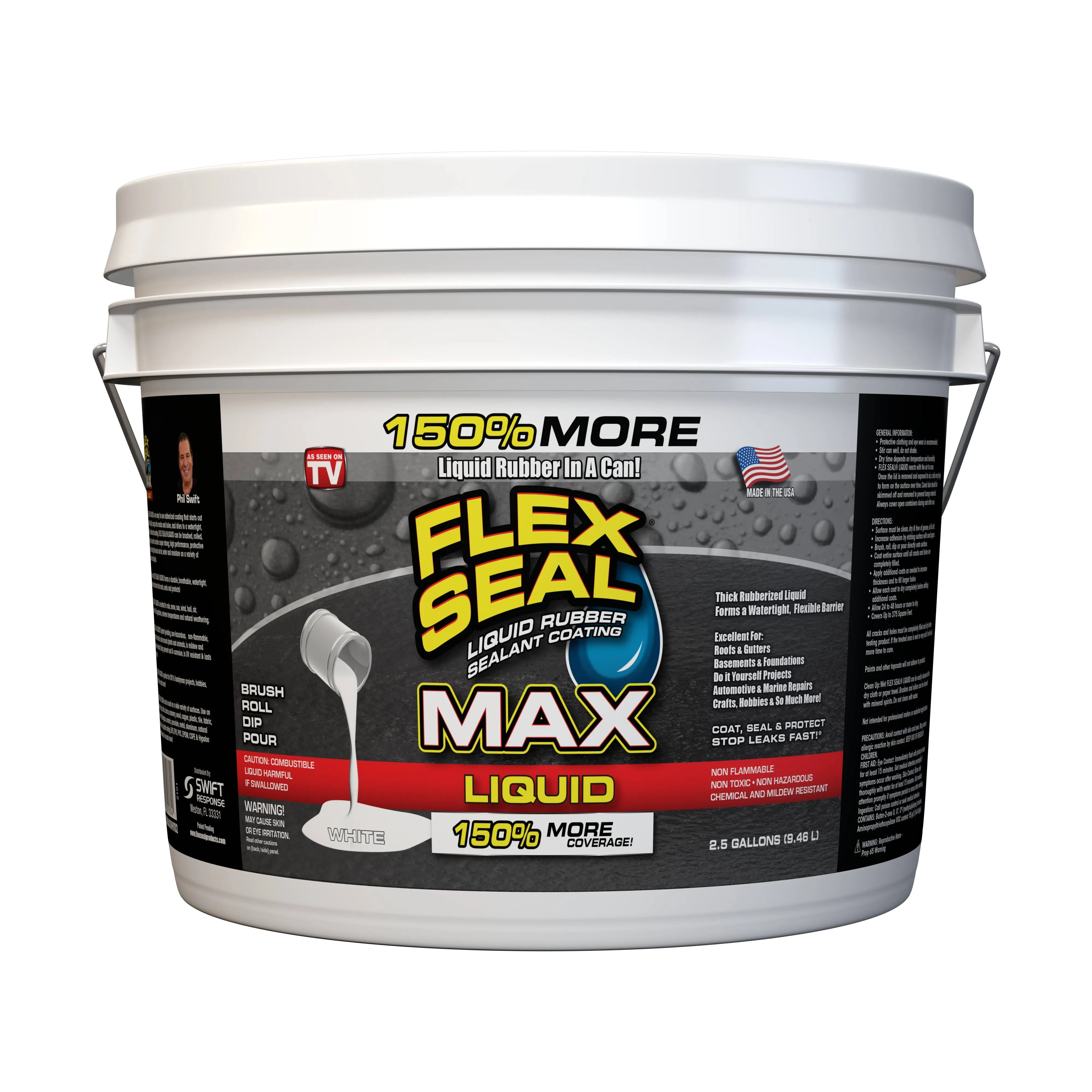 Flex Seal Liquid Max 2.5 Gal - White