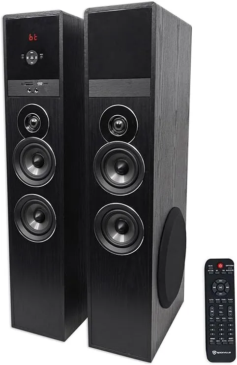 RockvilIe TM80B Bluetooth Home Theater Tower Speaker System+(2) 8" Subwoofers!