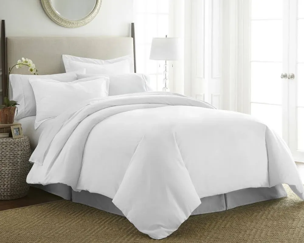 Pointehaven 525 Thread Count Duvet Cover Set, White, King