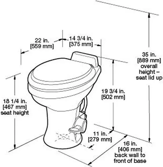 Dometic 302320081 320 Series Toilet - White