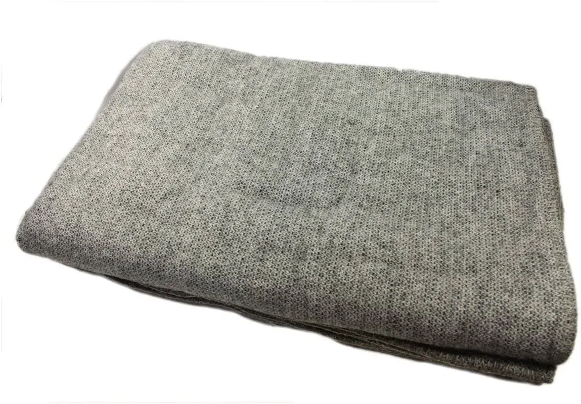 Biddy Murphy, 100% Irish Wool Blanket, Large King Size 90" x 109" Inches, Traditional Style, Heirloom Quality, Warm, Soft Lambs Wool, Woven in Co. Kerry Ireland, Imported, Slate