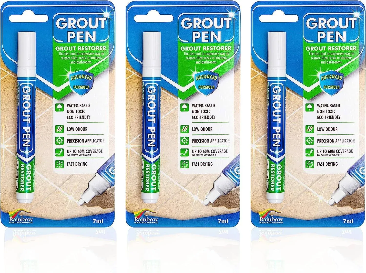 Grout Pen White Tile Paint Marker: Waterproof Grout Paint, Tile Grout Colorant and Sealer Pen Narrow 5mm Tip