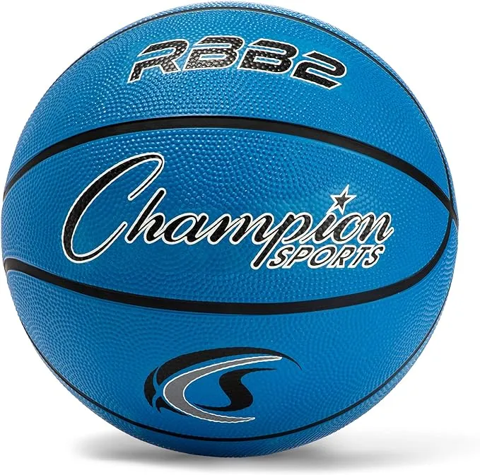 Champion Sports Junior Rubber Basketball Blue