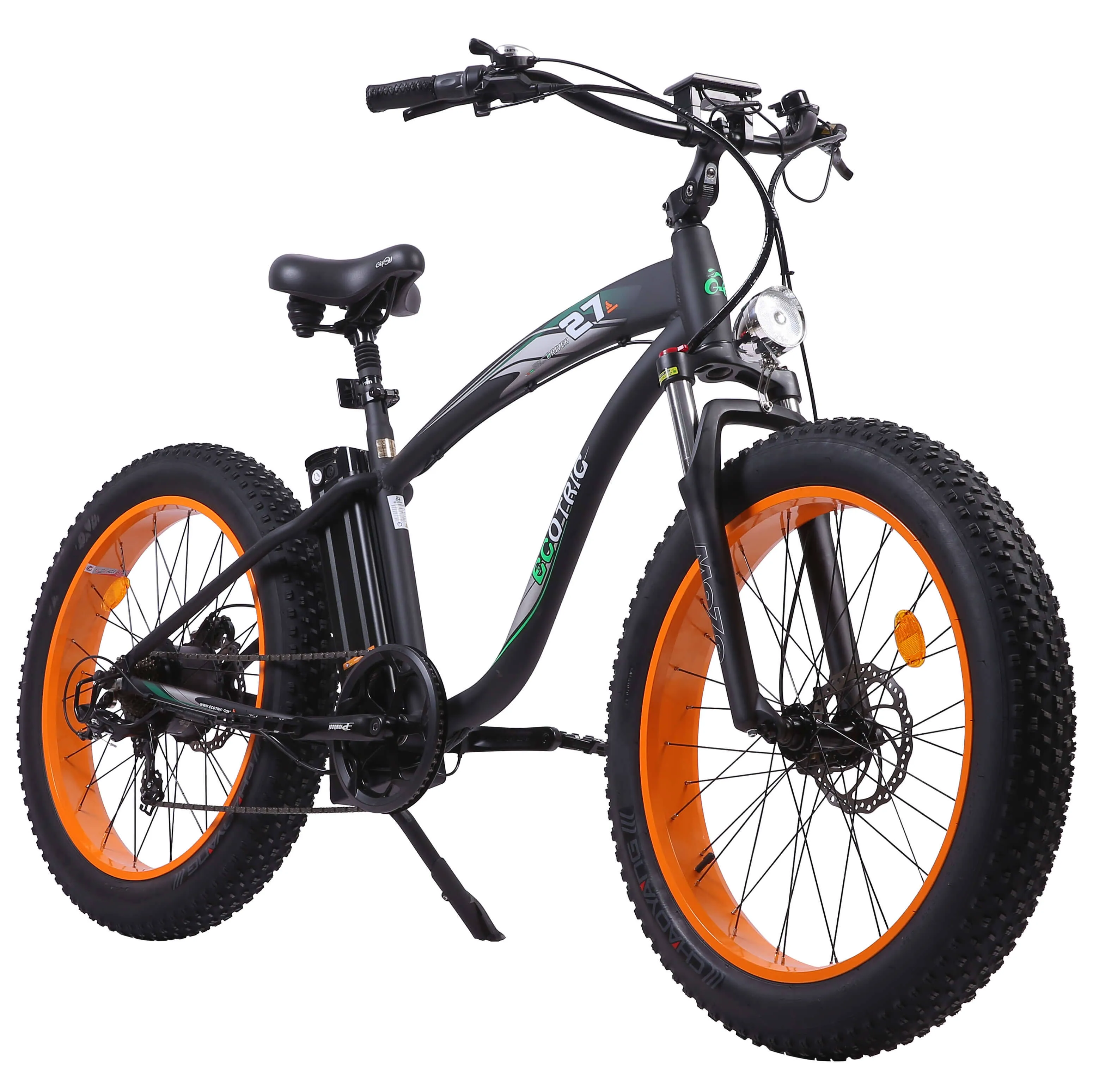 ECOTRIC Coolboy Electric Bike 26" Fat Tire 750W Electric Mountain Bike 48V 12.5AH Removable Large Battery Adult Electric Bicycles Beach Snow Mountain Bike Dual Shock Absorber & Shimano 7-Speed