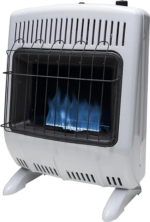 Mr. Heater MHVFBF20LPT 20,000 BTU Blue Flame Vent Free Propane Heater For Cold Rooms, Additions, Sun Rooms Cabins & Garage - White