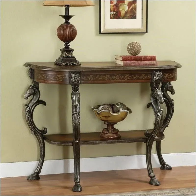 Bowery Hill Wild Horses Console Table - Eclectic - Console Tables - by Homesquare | Houzz