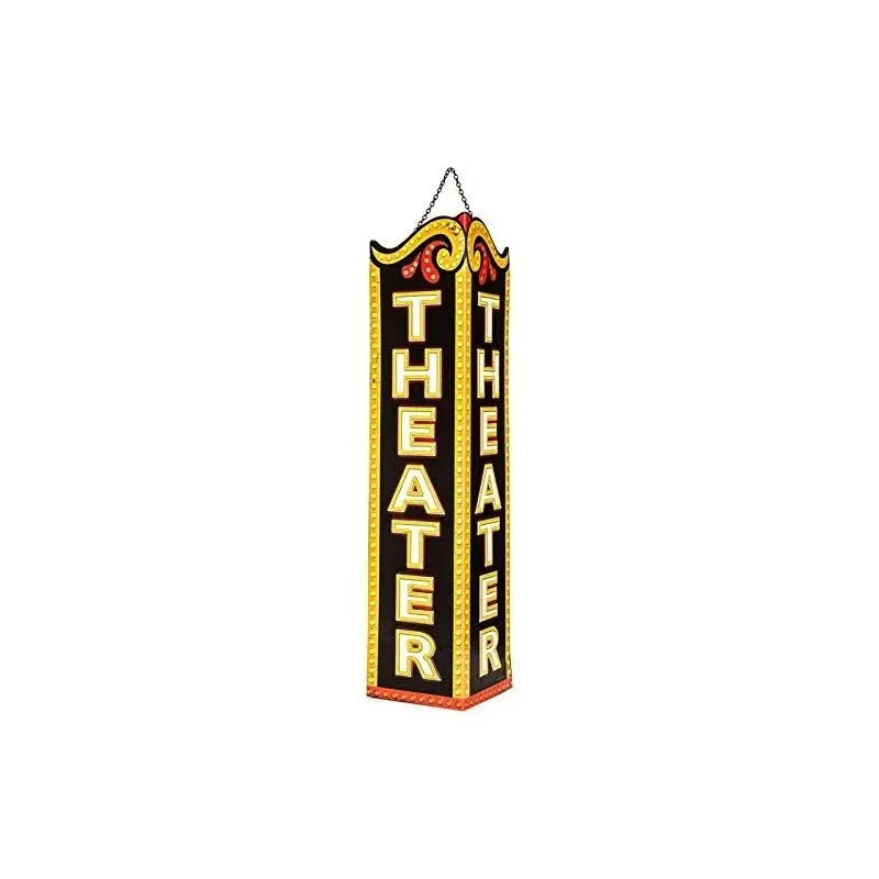 Theater Triangle Embossed Tin Sign