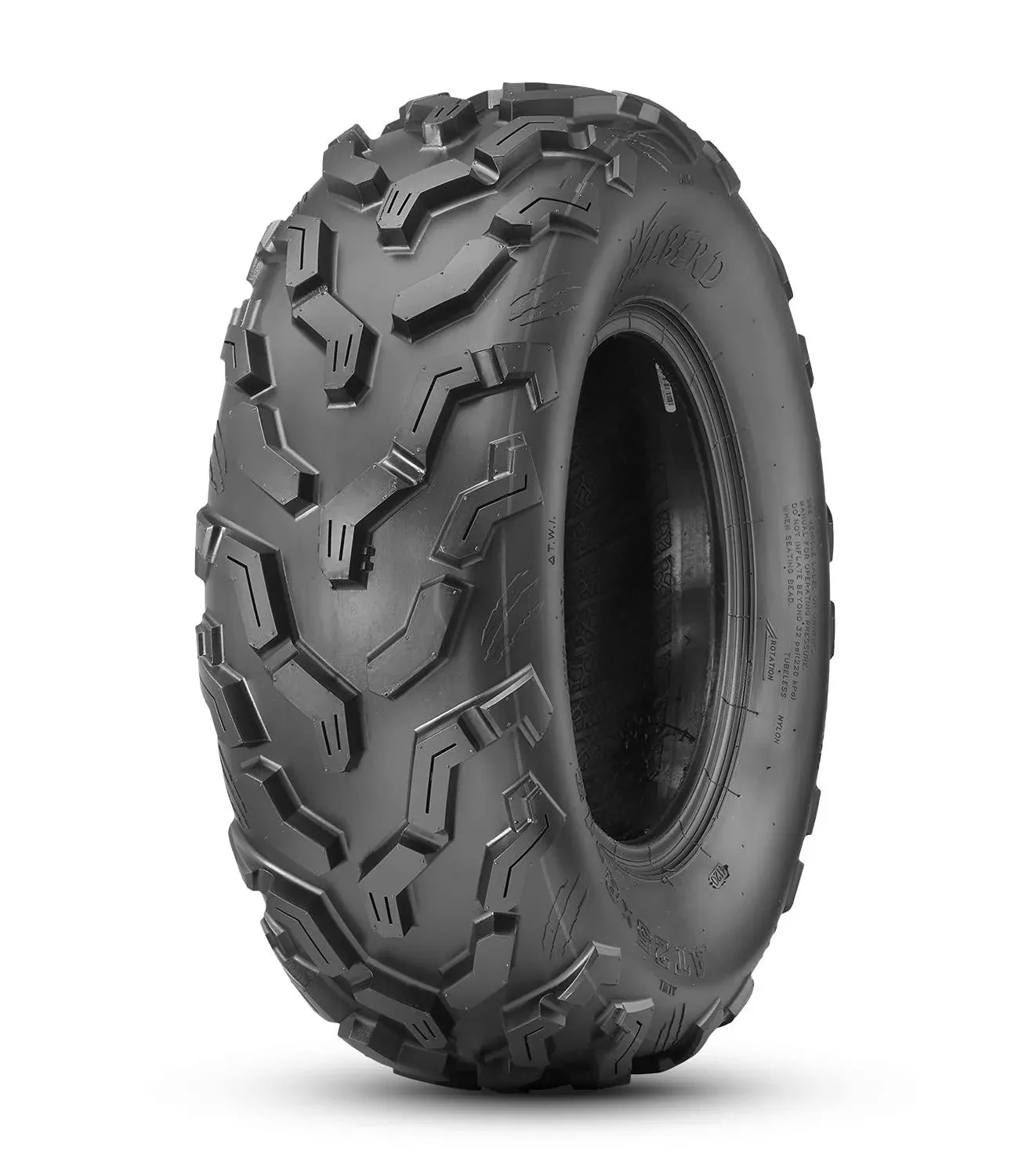 All Terrain HALBERD 6PR ATV/UTV Tires, 25x8-12 Front Spare Tire, 15mm Tread Depth 25x8x12 Trail Sand Off-Road Tires - Pack of 1