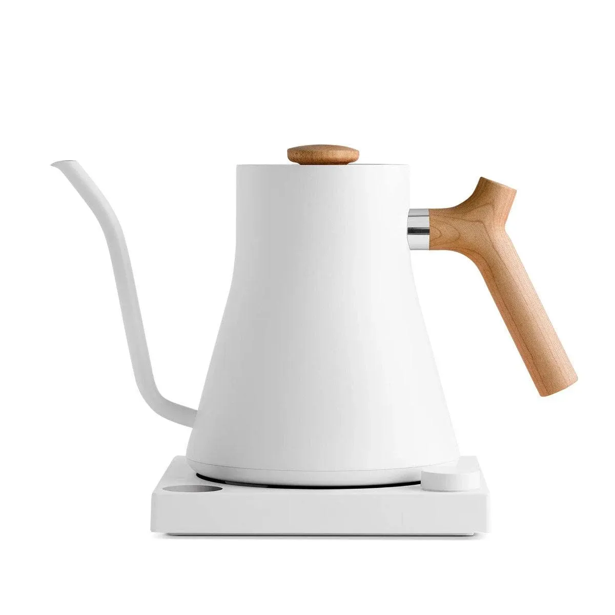 Fellow Stagg EKG Electric Gooseneck Kettle - Pour-Over Coffee and Tea Kettle - Stainless Steel Kettle Water Boiler - Quick Heating Electric Kettles for Boiling Water - Matte White