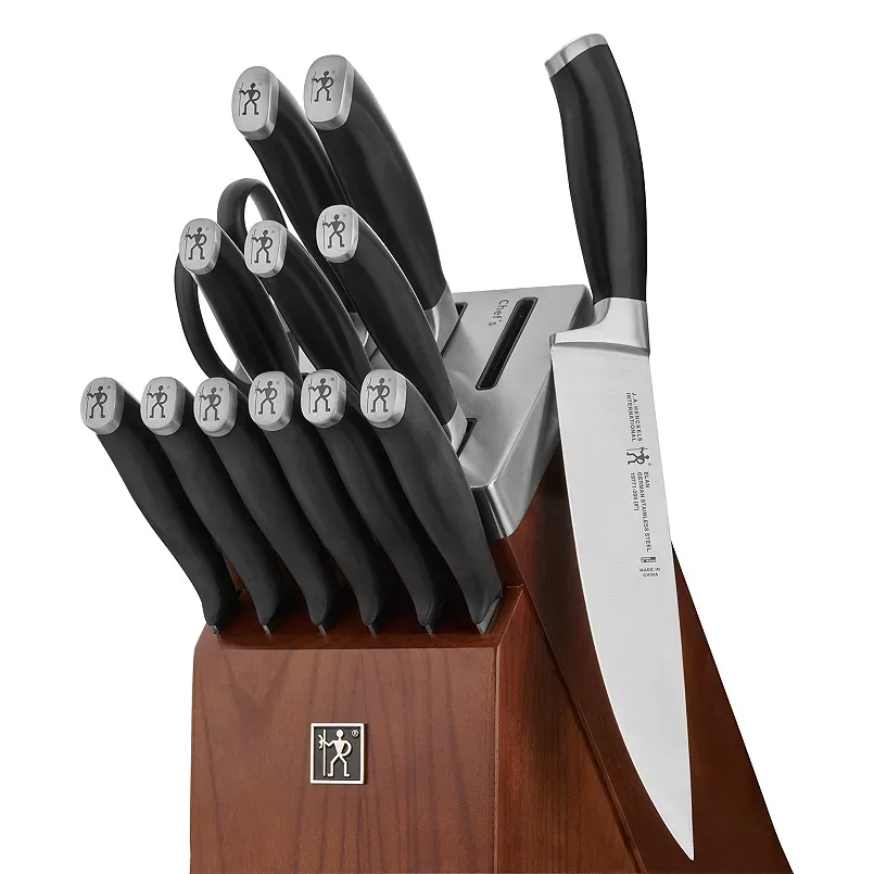 Henckels Elan 14-pc, Knife block set, brown