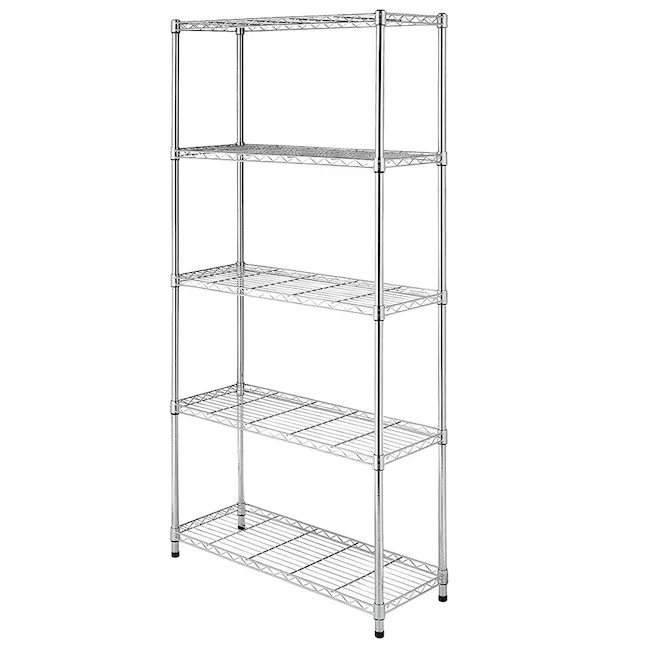 Honey Can Do 5-tier shelving, Chrome