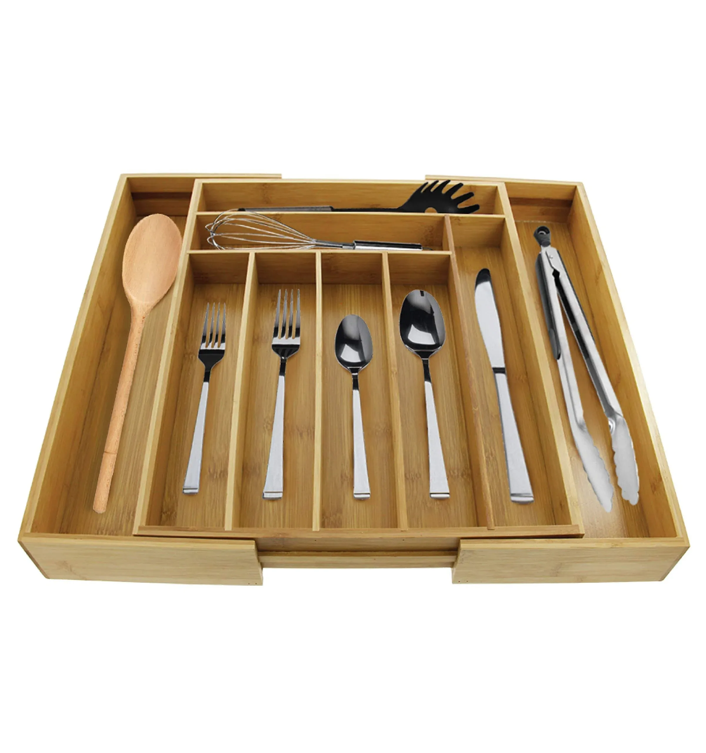 Cuisinart Bamboo Utensil Drawer Organizer - 9 Compartments